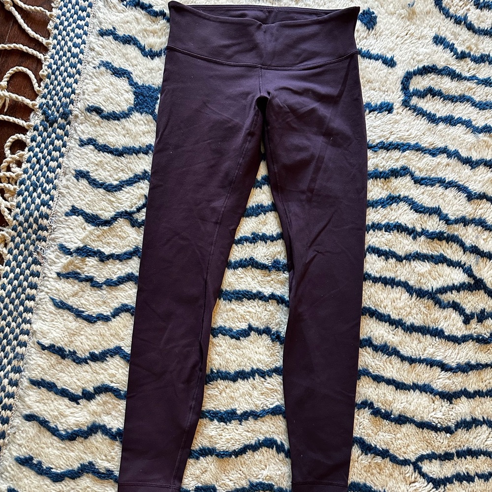 lululemon athletica dark berry Wunder Under low rise Leggings 8